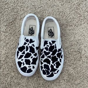 Cow Print hand drawn Vans
